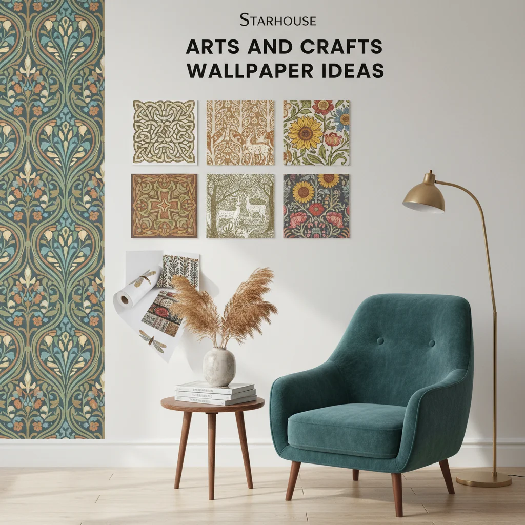 arts crafts wallpaper ideas and inspiration