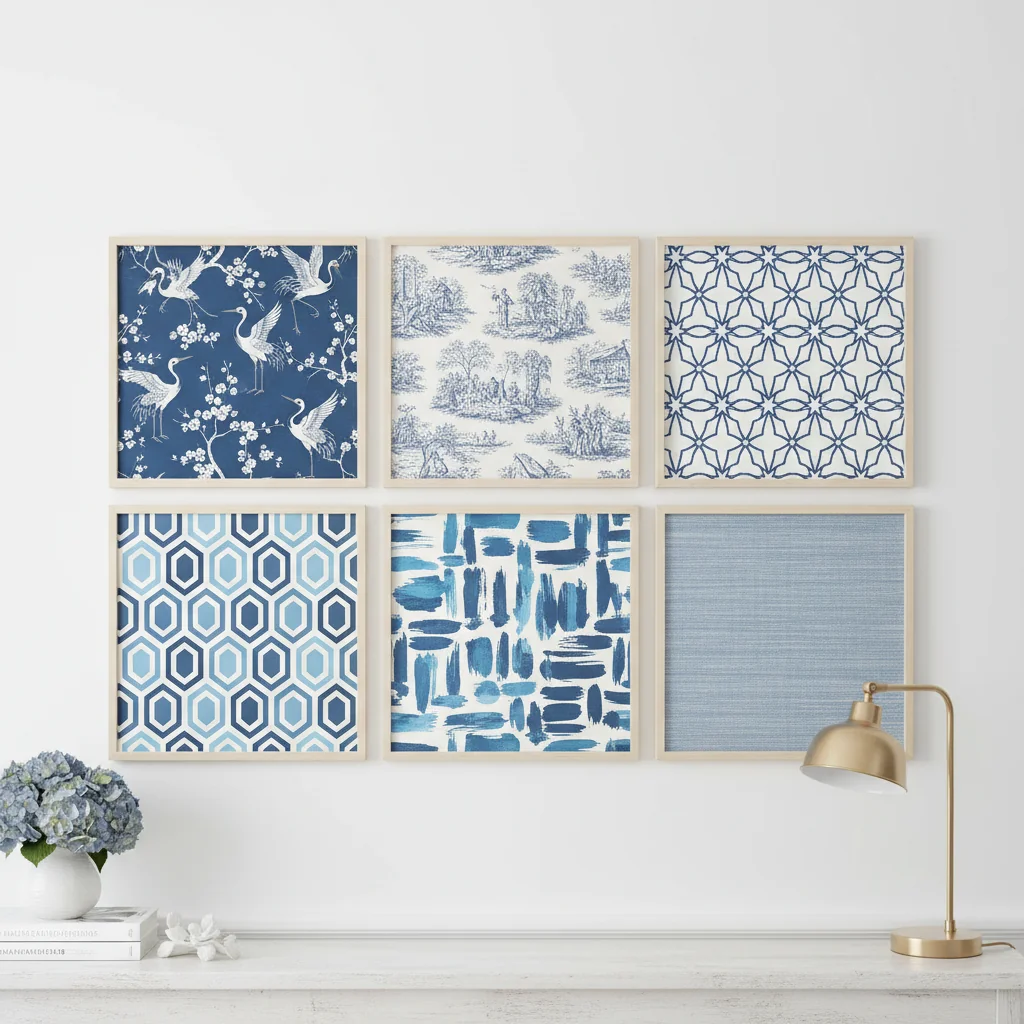 blue and white wallpaper ideas and inspiration