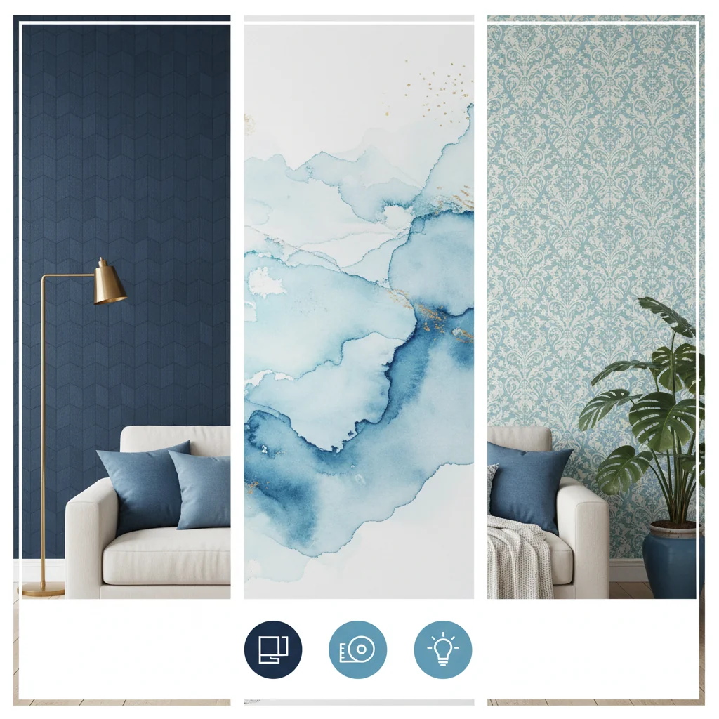 how to choose blue wallpaper
