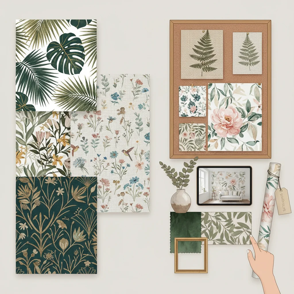 how to choose botanical wallpaper