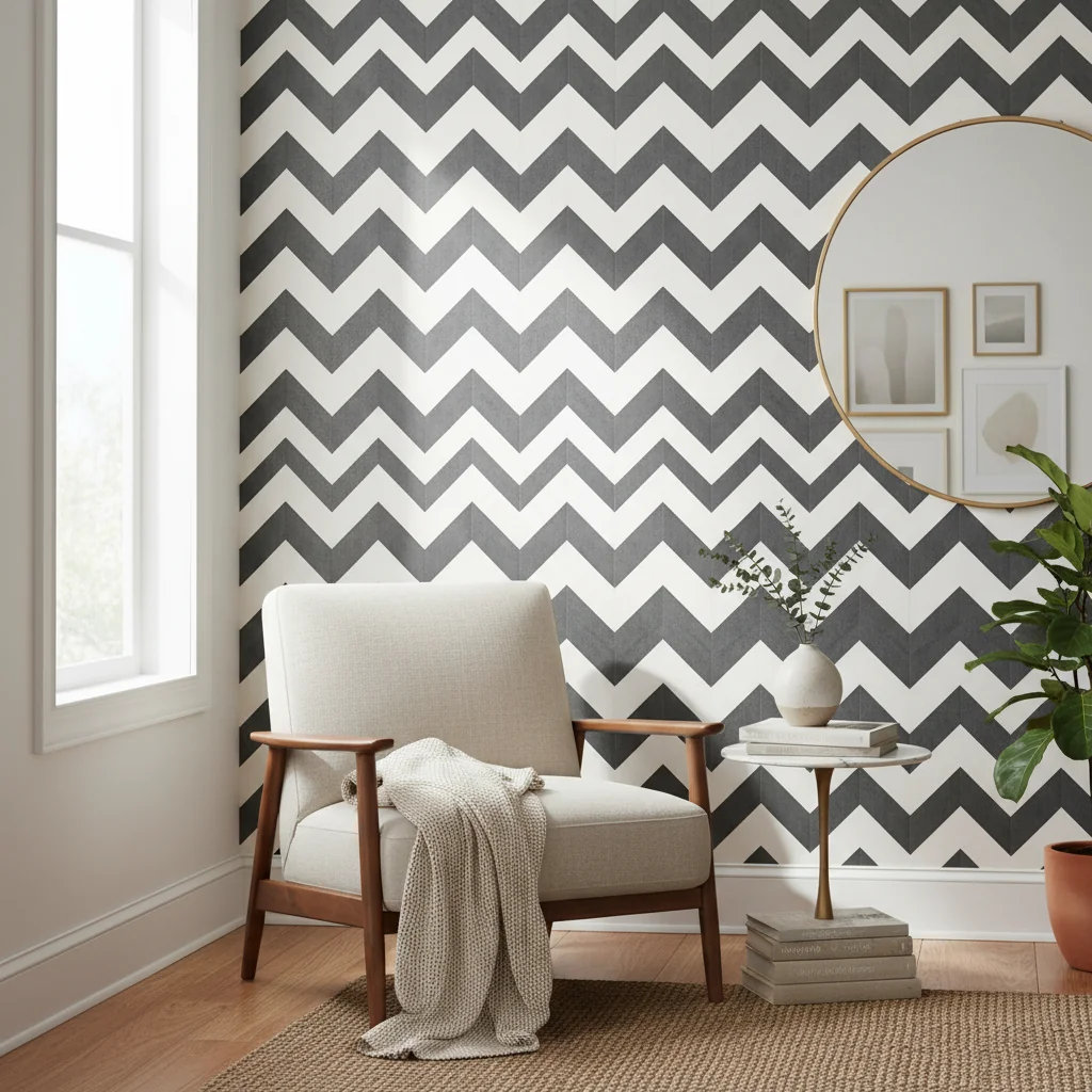 chevron wallpaper — home décor ideas | Starhouse