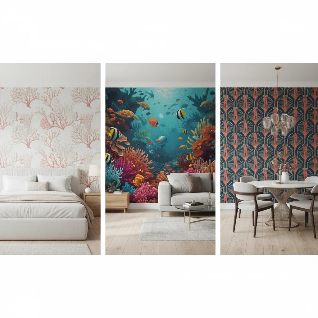 coral wallpaper ideas and inspiration