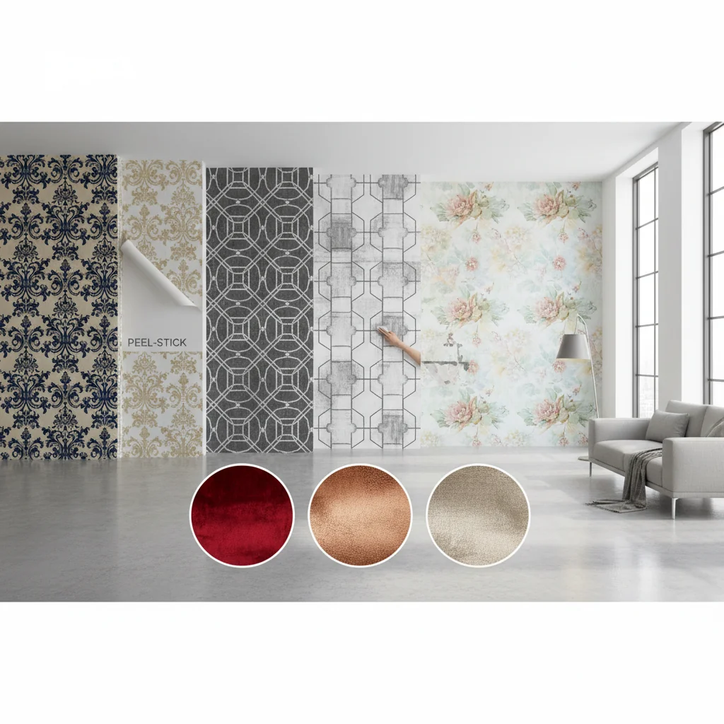 how to choose damask wallpaper for walls