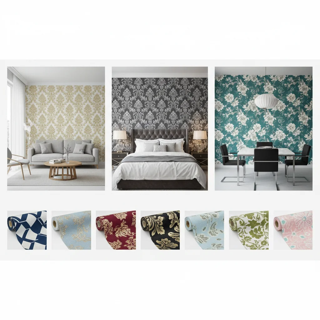 damask wallpaper for walls ideas and inspiration