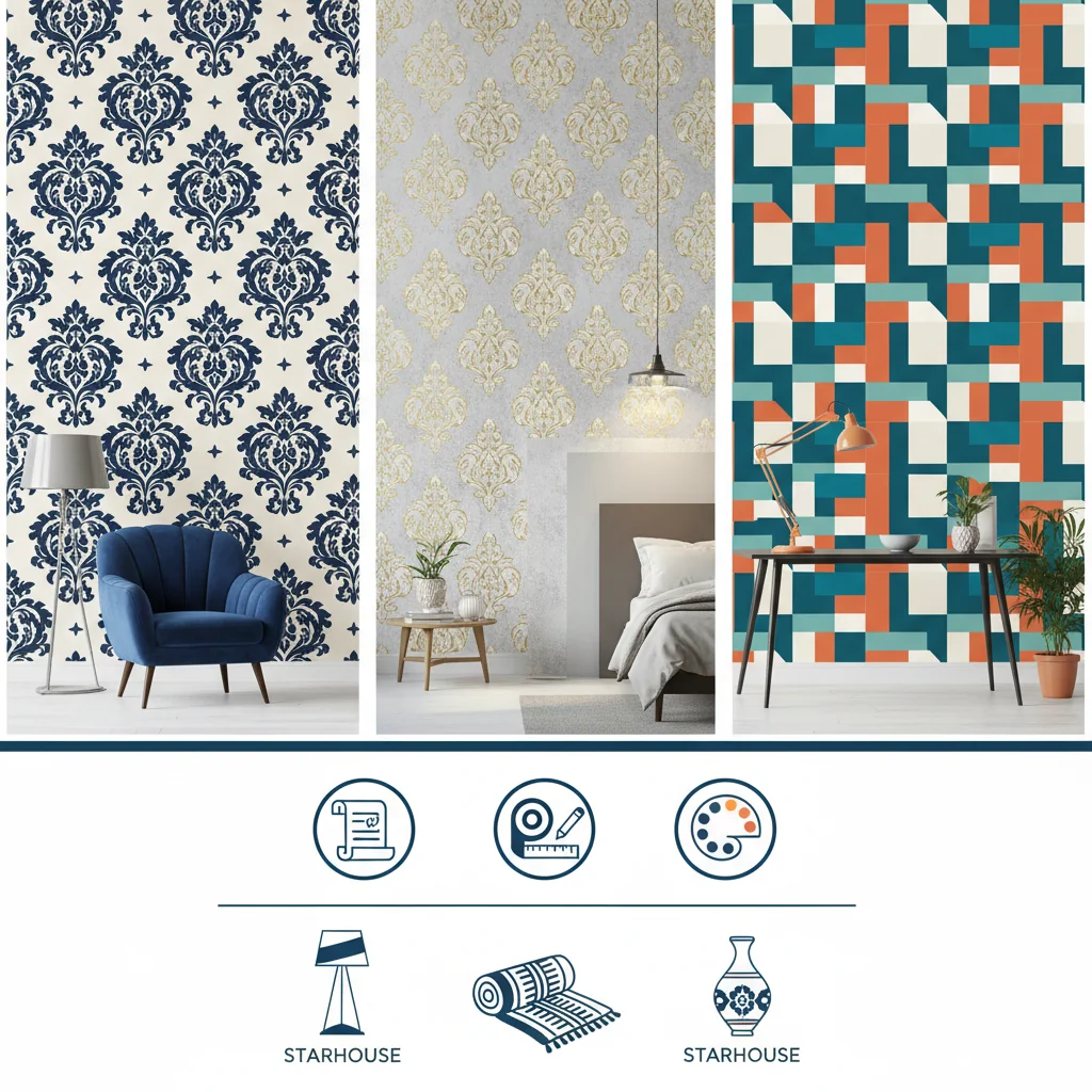 how to choose damask wallpaper