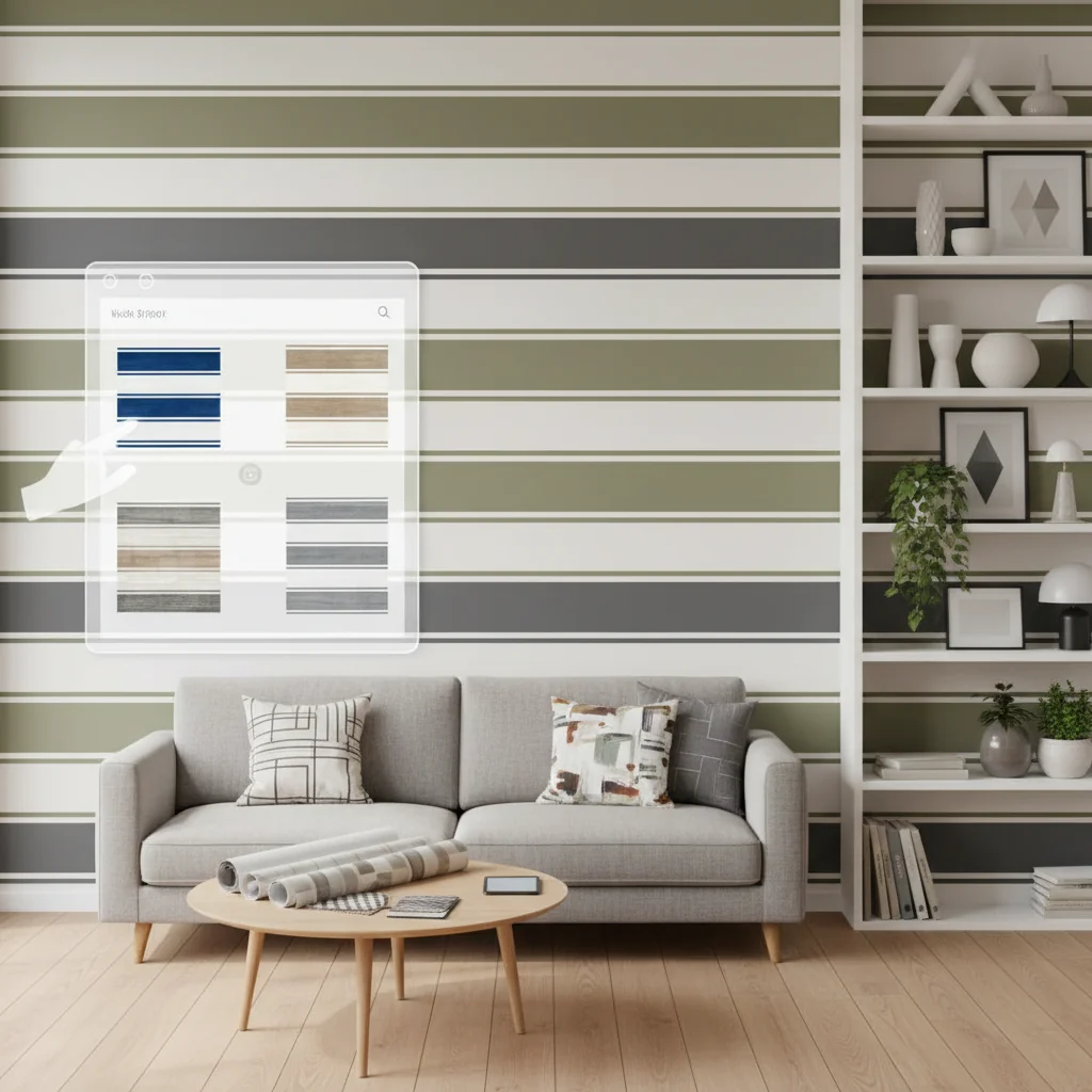 how to choose extra wide stripe wallpaper