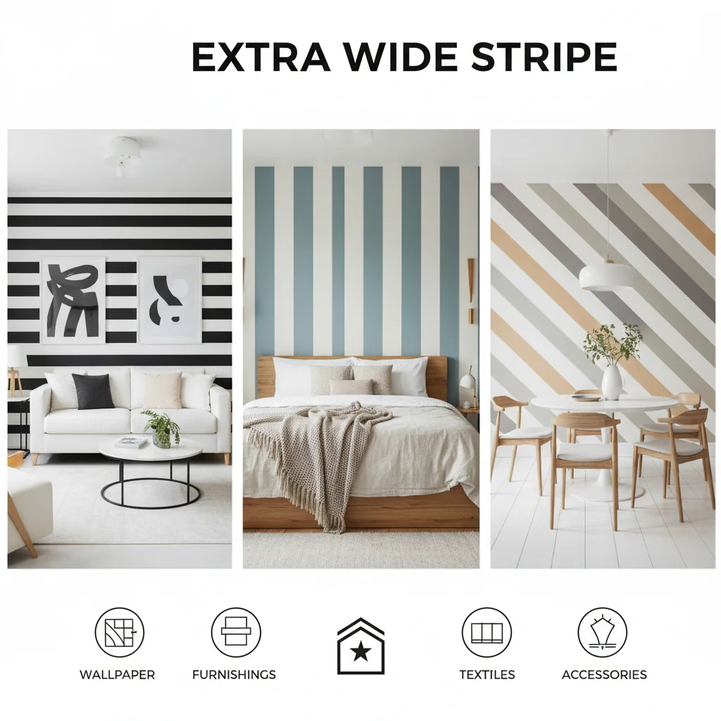 extra wide stripe wallpaper ideas and inspiration