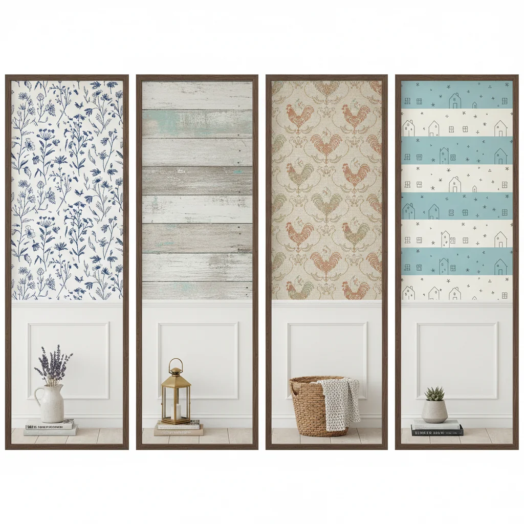 farmhouse wallpaper ideas and inspiration