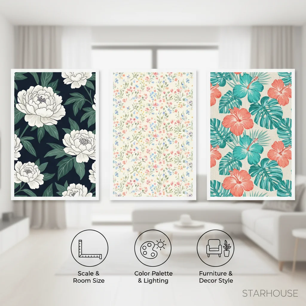 how to choose floral wall paper
