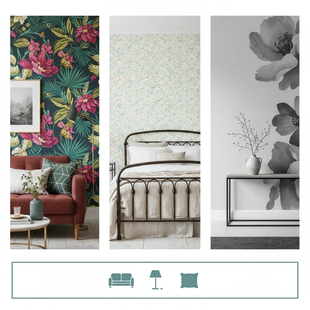 how to choose floral wallpaper