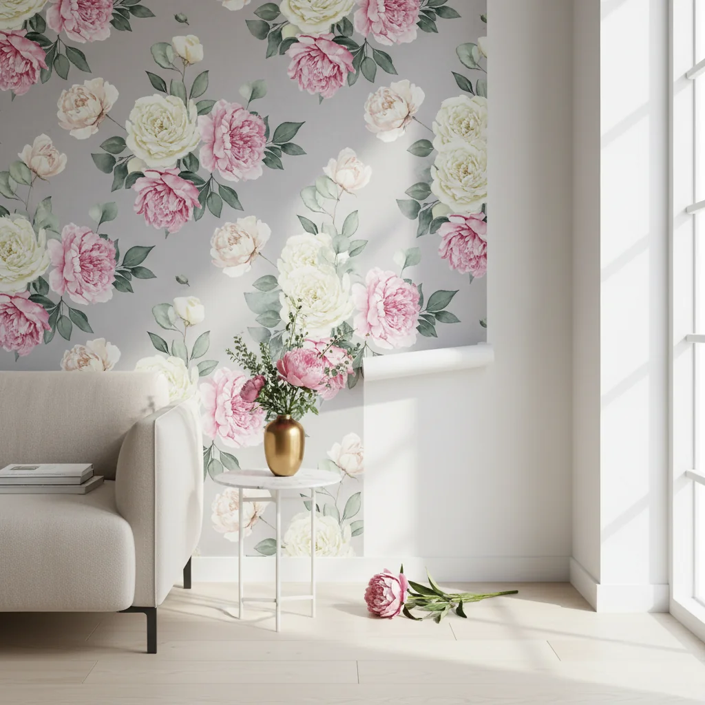 flowers on wallpaper — home décor ideas | Starhouse