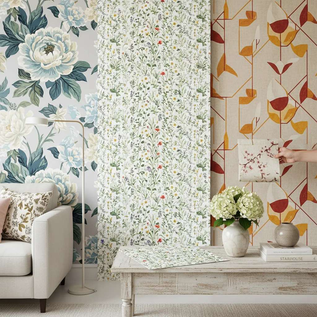 how to choose flowers on wallpaper