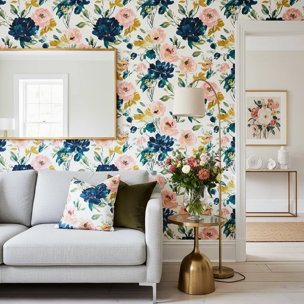 flowers on wallpaper ideas and inspiration