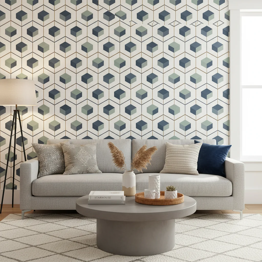 geometric wallpaper patterns — home décor ideas | Starhouse