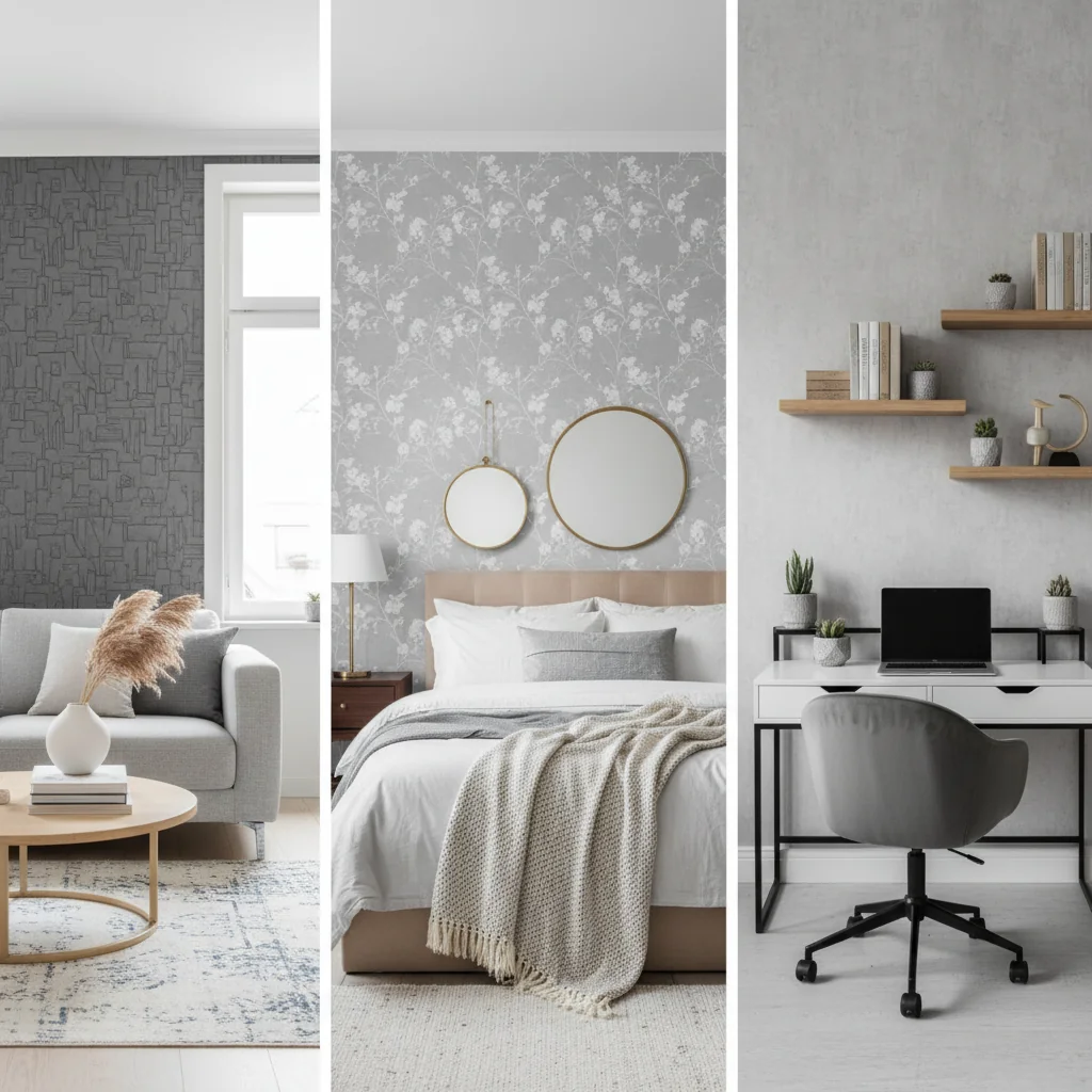grey wallpaper ideas and inspiration