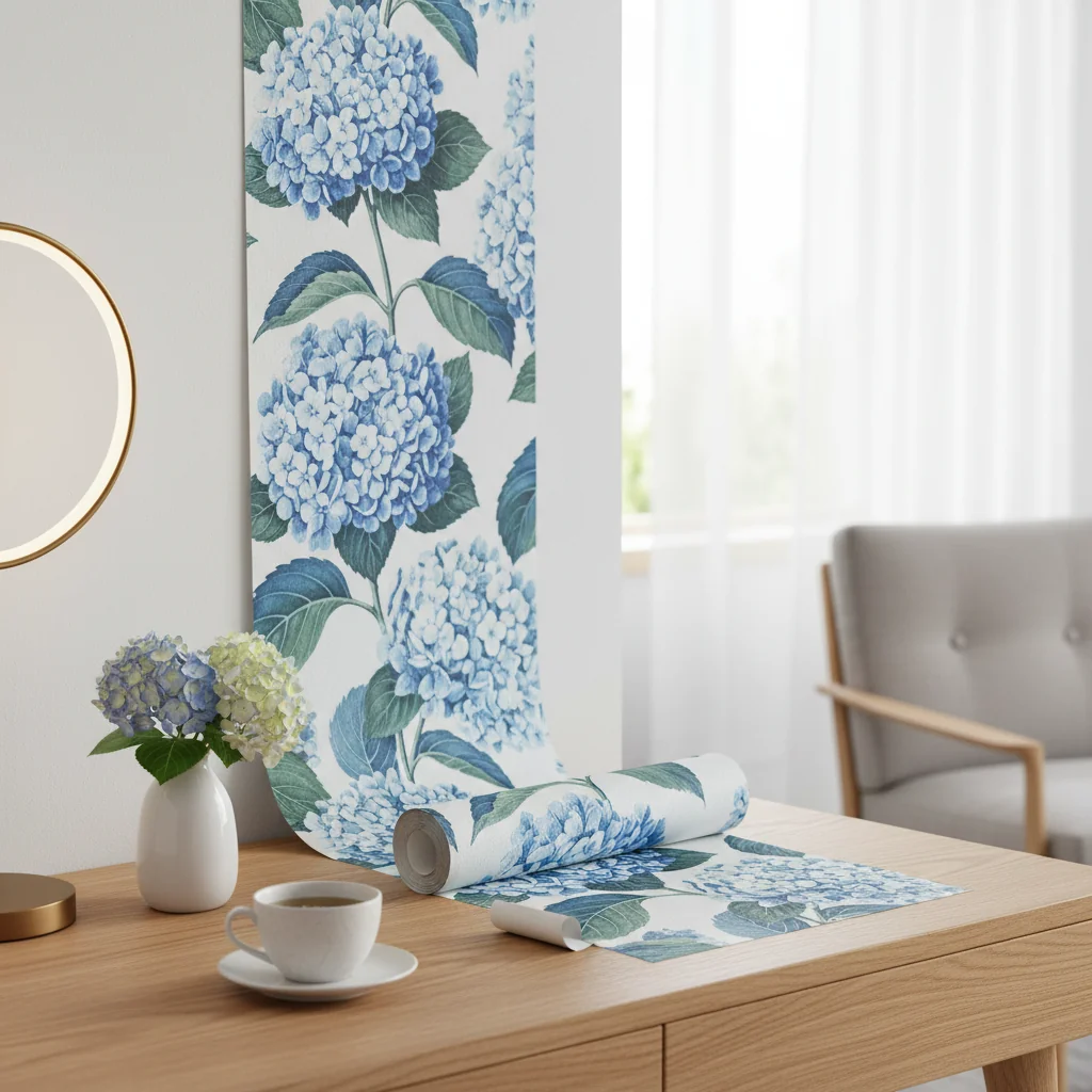 Transform Your Home with Beautiful Hydrangea Wallpaper