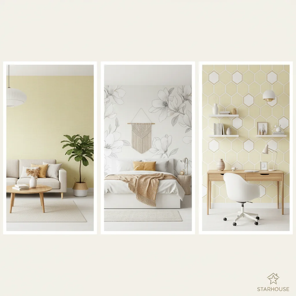 light yellow wallpaper ideas and inspiration