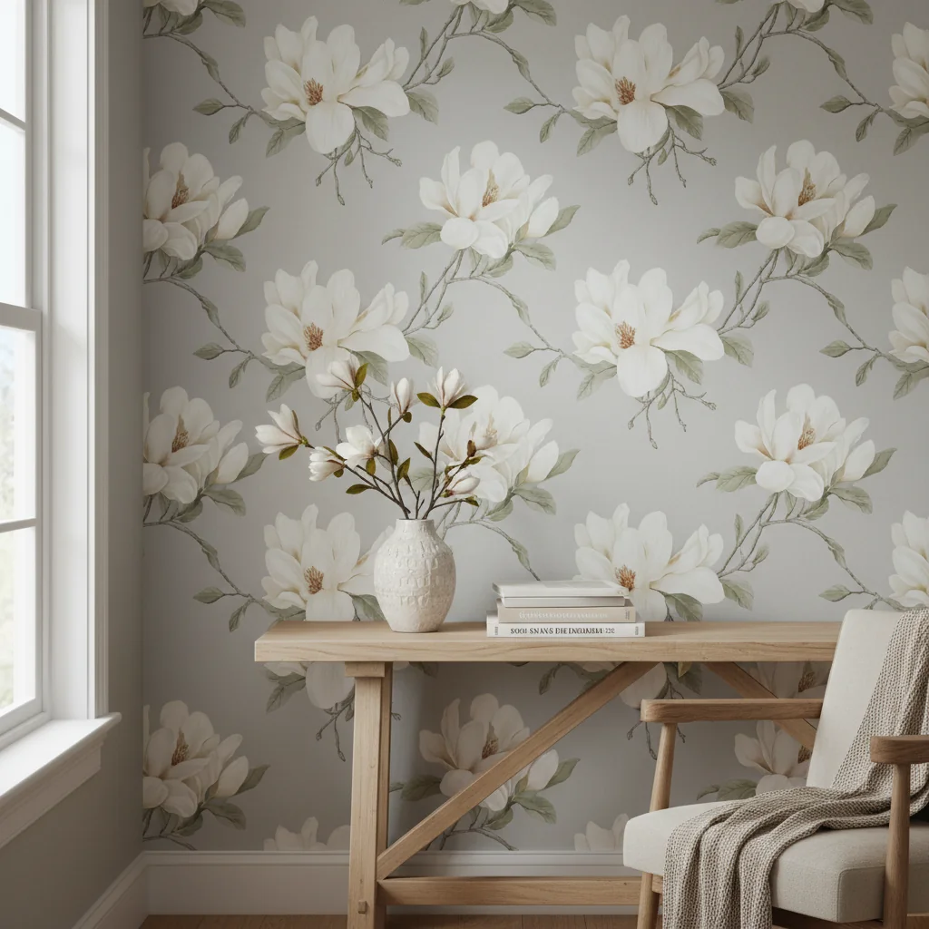 magnolia wallpaper — home décor ideas | Starhouse
