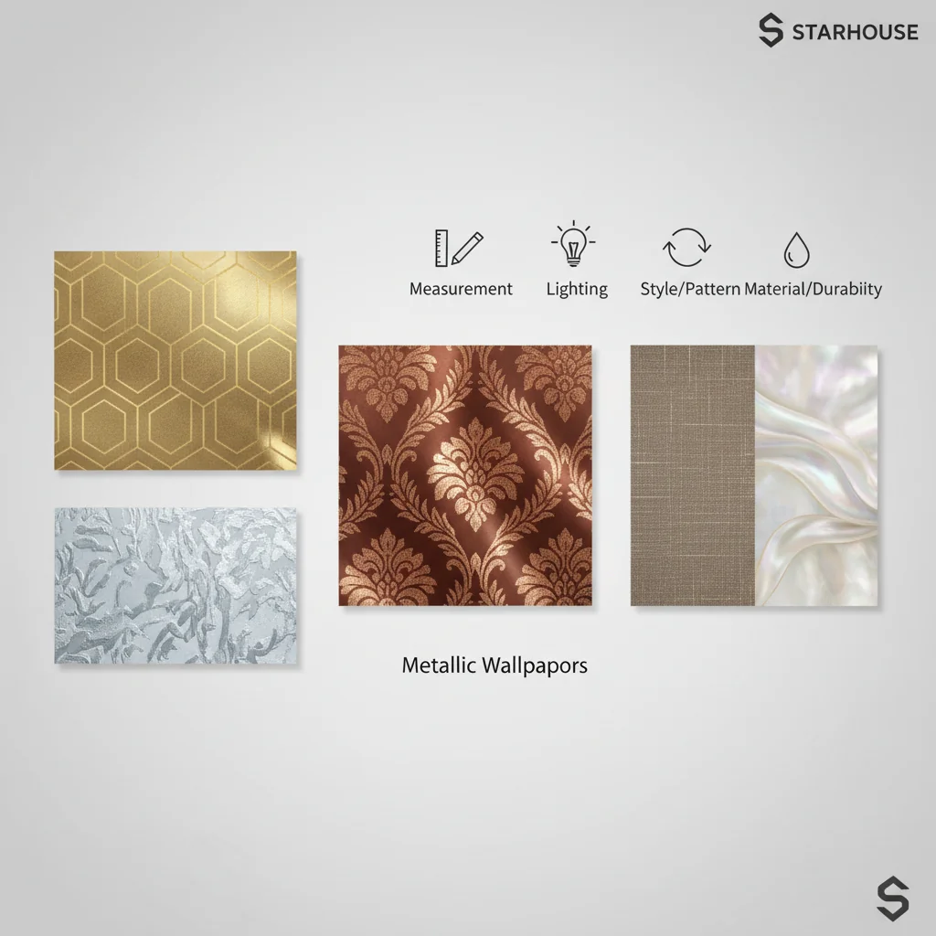 how to choose metallic wallpaper