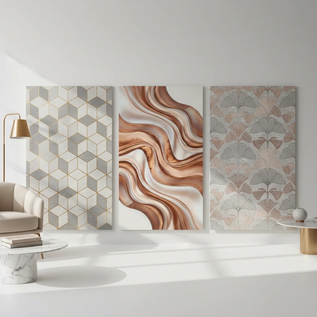 metallic wallpaper ideas and inspiration