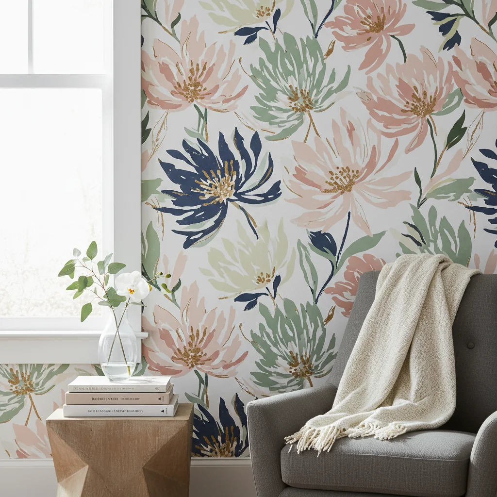 modern floral wallpaper — home décor ideas | Starhouse