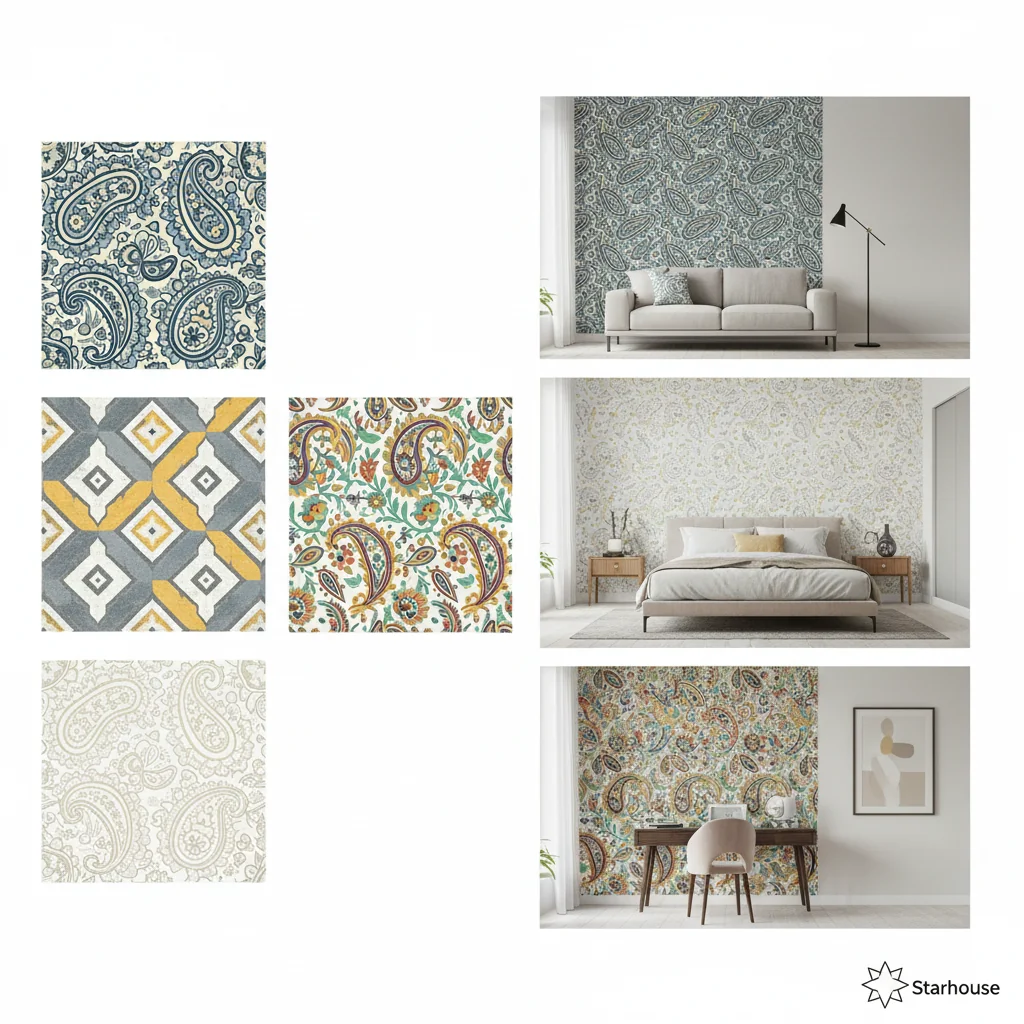 how to choose paisley wallpaper