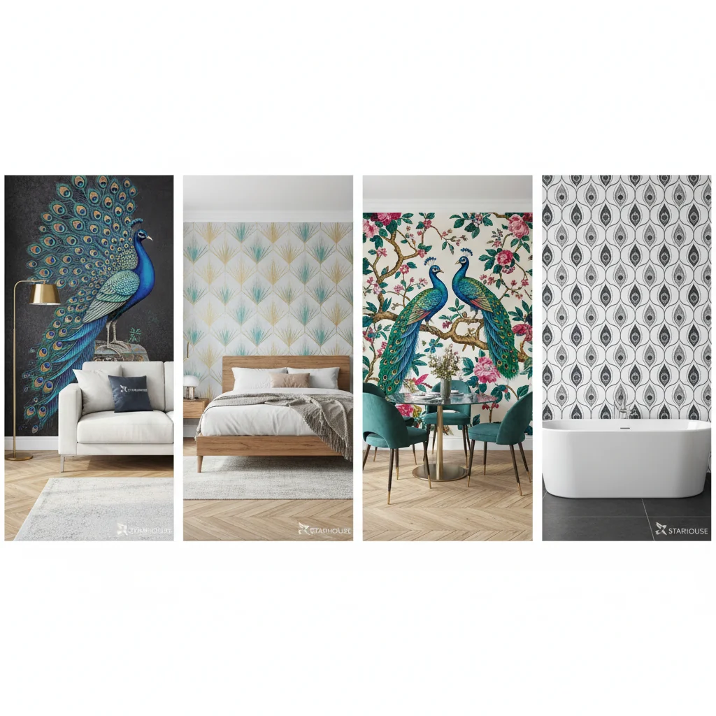 peacock wallpaper ideas and inspiration