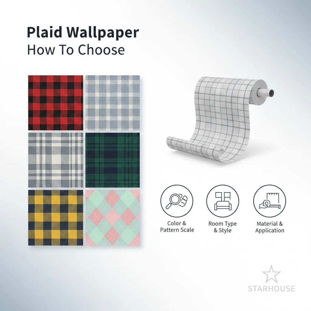 how to choose plaid wallpaper