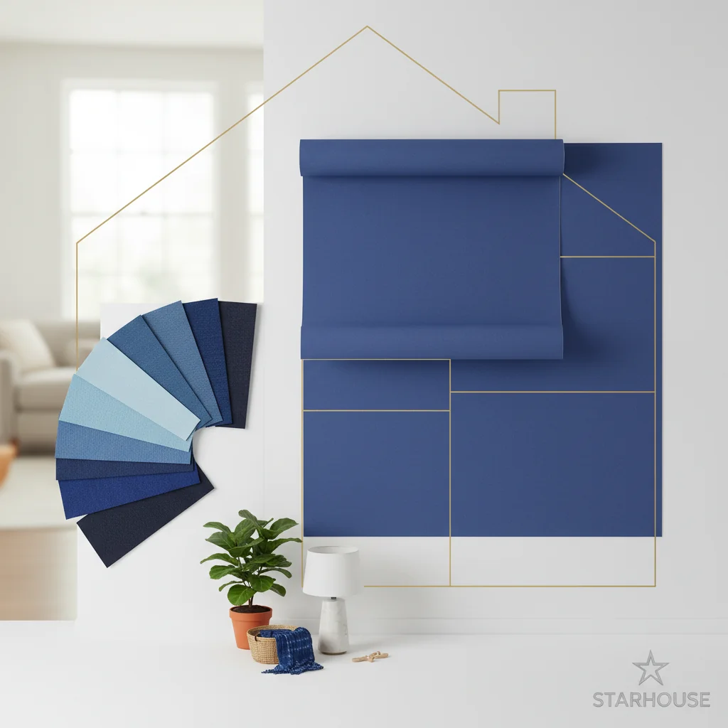 how to choose plain indigo wallpaper