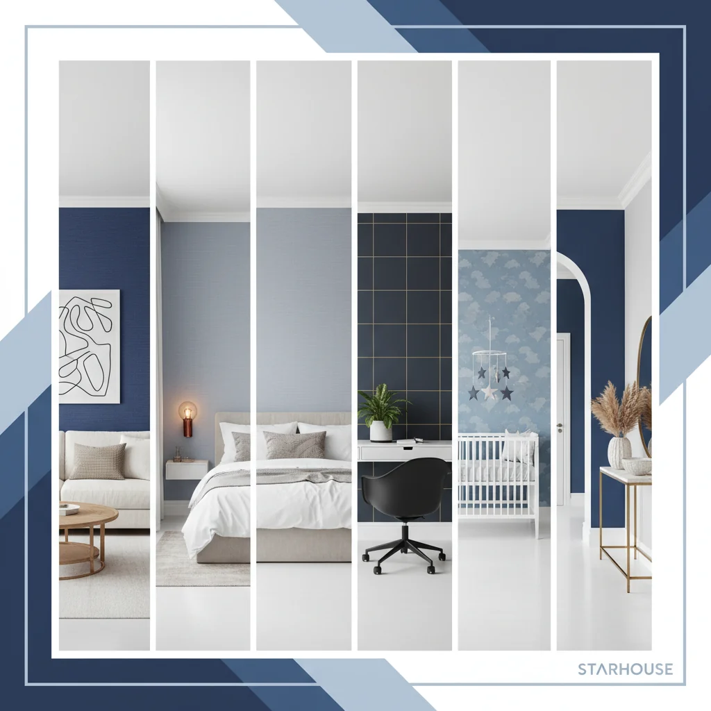 plain indigo wallpaper ideas and inspiration