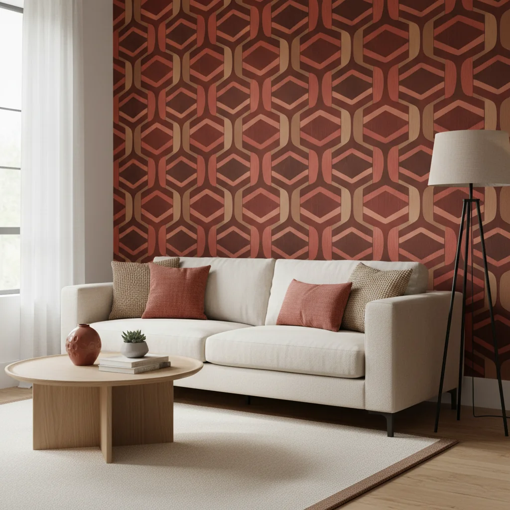 red and brown wallpaper — home décor ideas | Starhouse