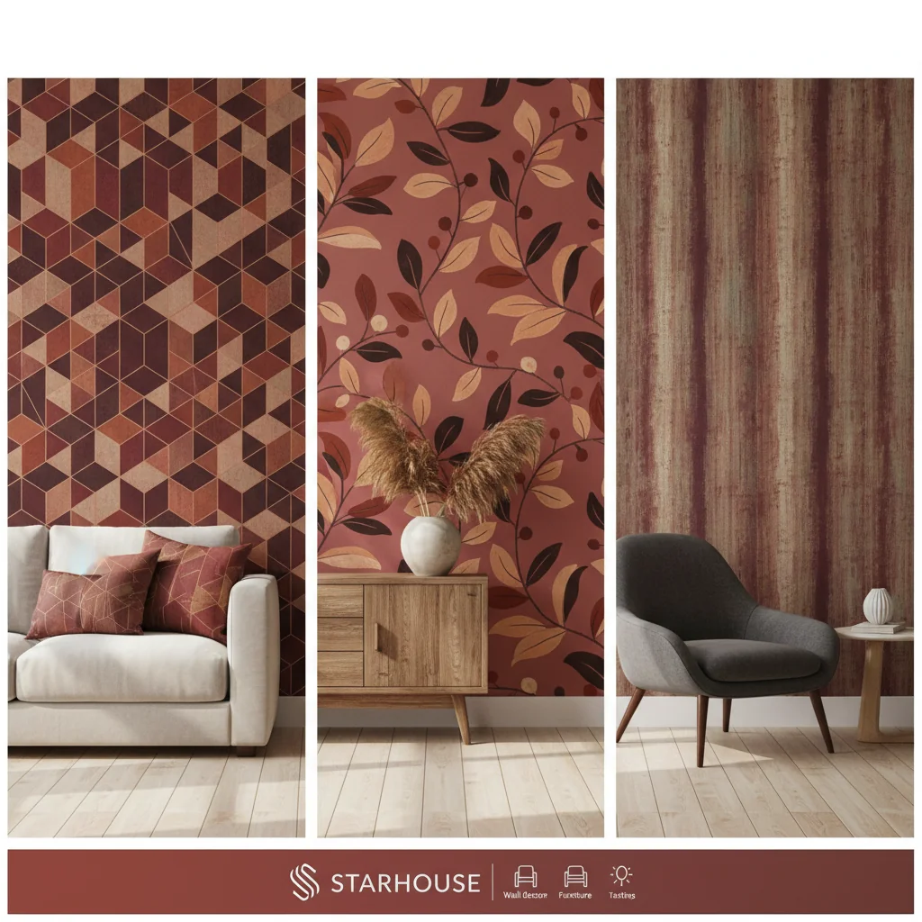 red and brown wallpaper ideas and inspiration