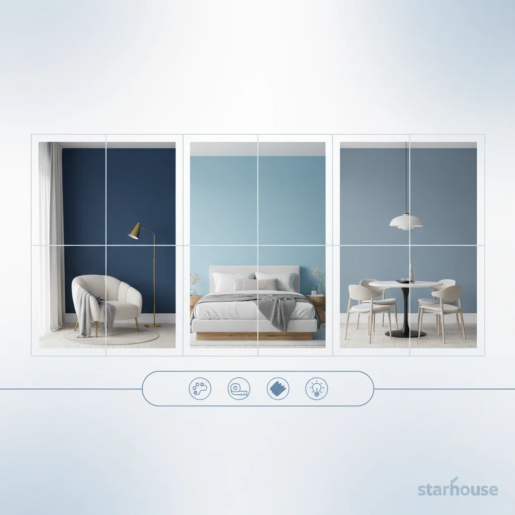 how to choose solid blue wallpaper