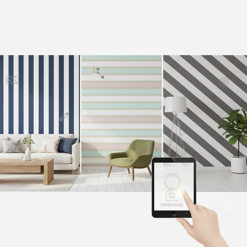 how to choose striped wallpaper
