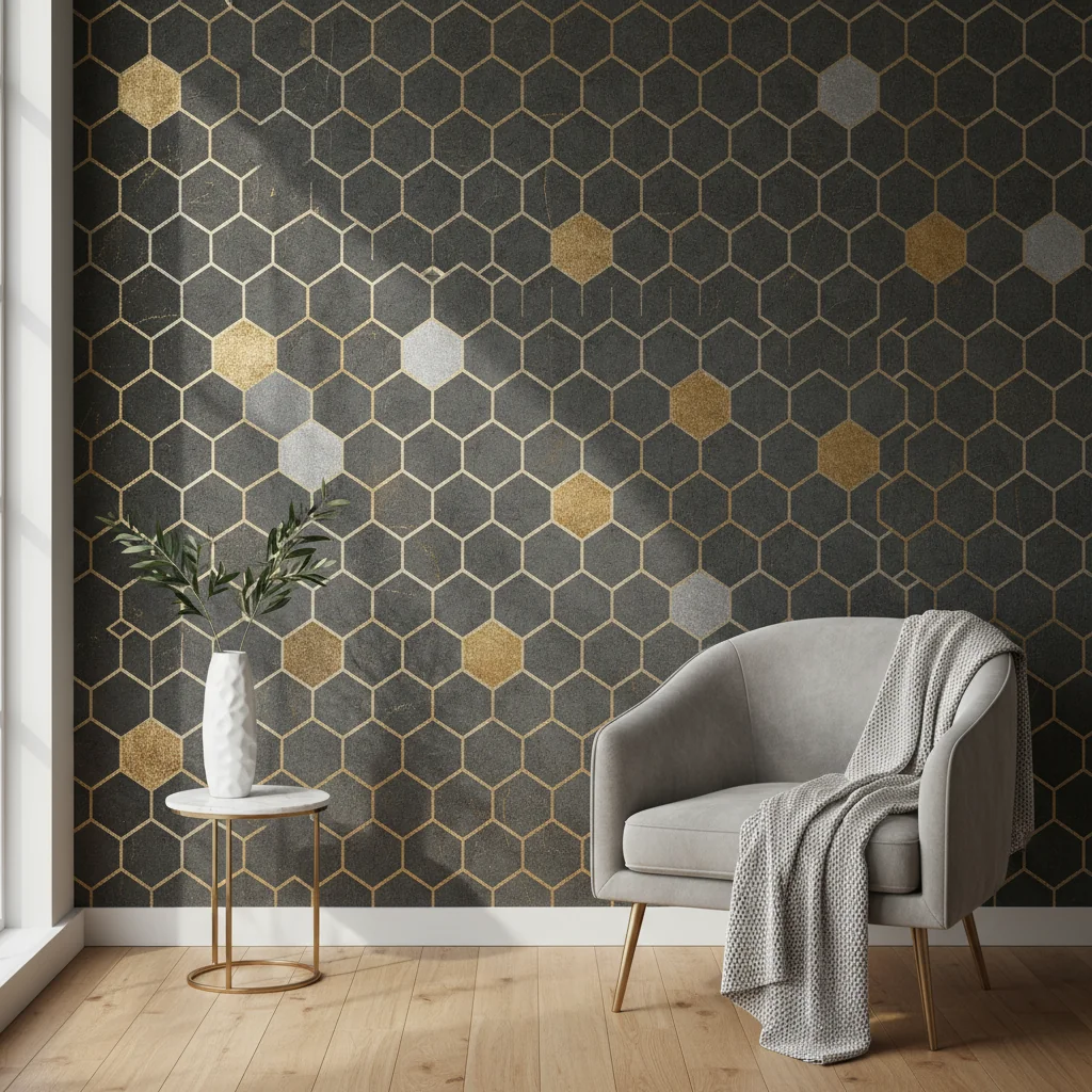 stunning metallic pattern wallpaper — home décor ideas | Starhouse