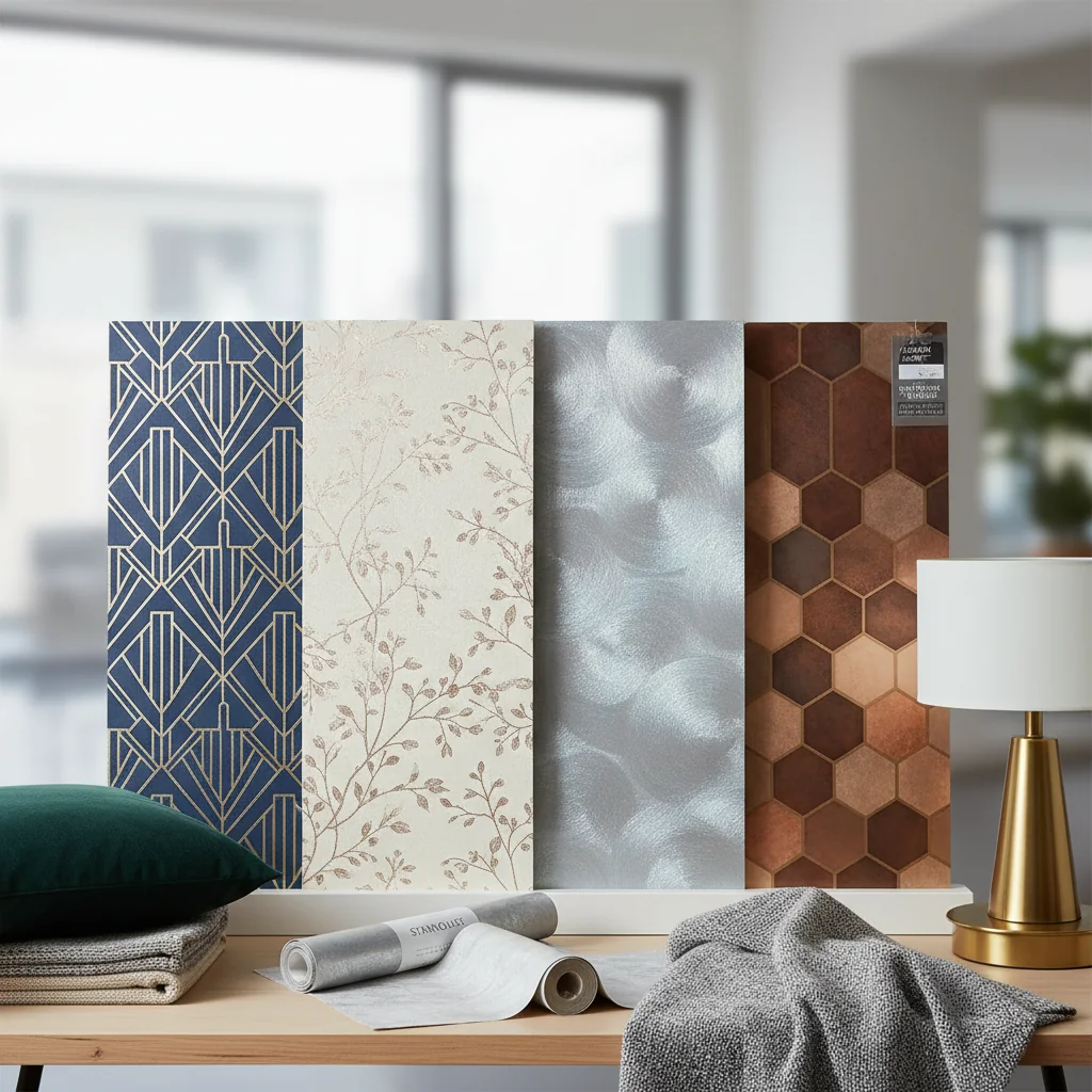how to choose stunning metallic pattern wallpaper