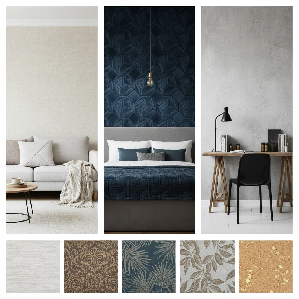 textured wallpaper ideas and inspiration
