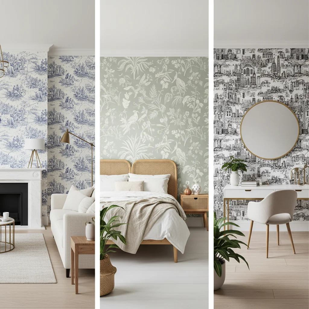 toile wallpaper ideas and inspiration