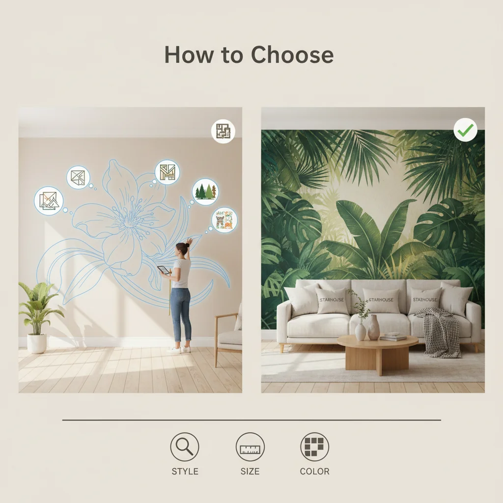 how to choose wall paper mural