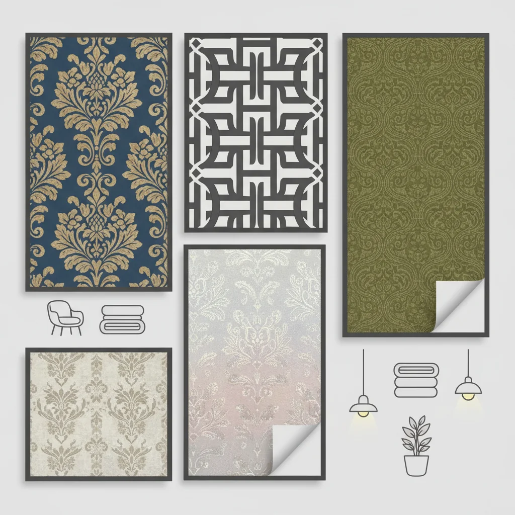 wallpaper damask ideas and inspiration