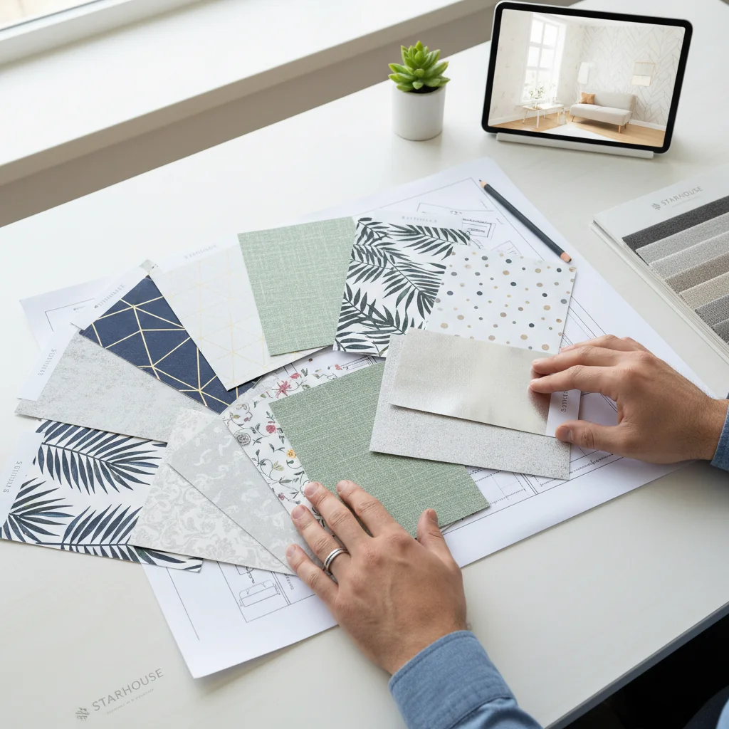 how to choose wallpaper samples