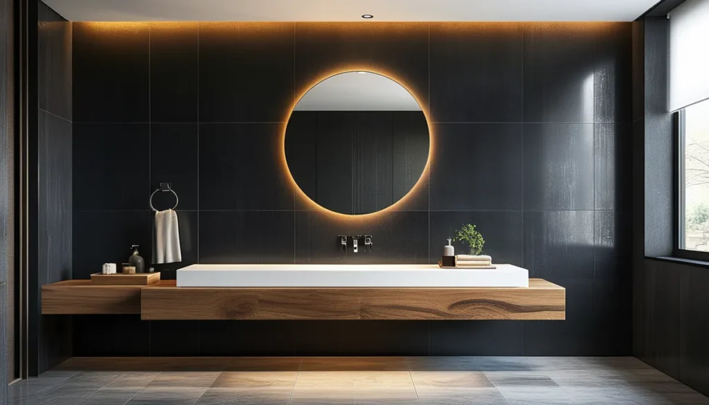 Bathroom black walls: a guide to choosing and installing
