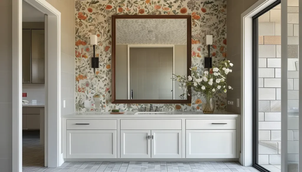 Bathroom wallpaper border: how to choose and install