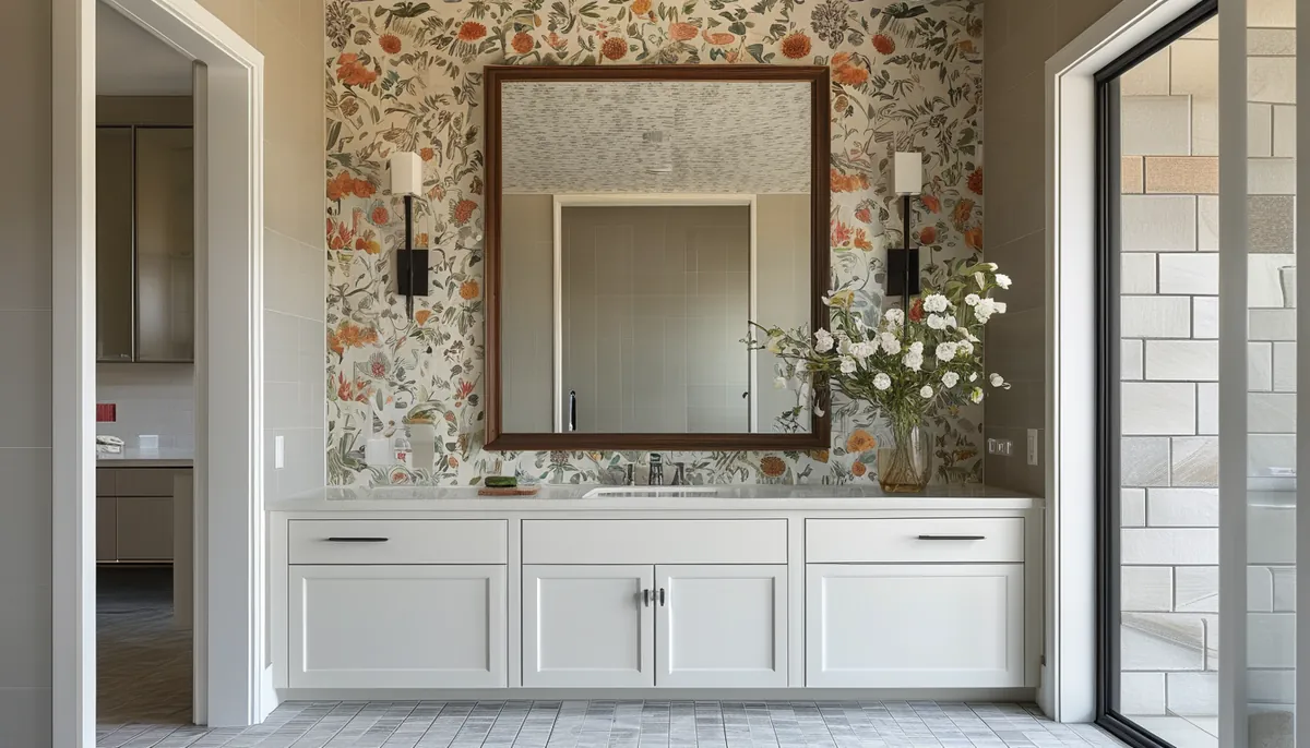 Bathroom wallpaper border: how to choose and install