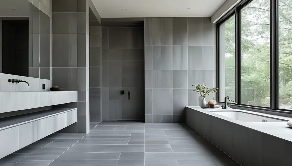 bathroom with tiles