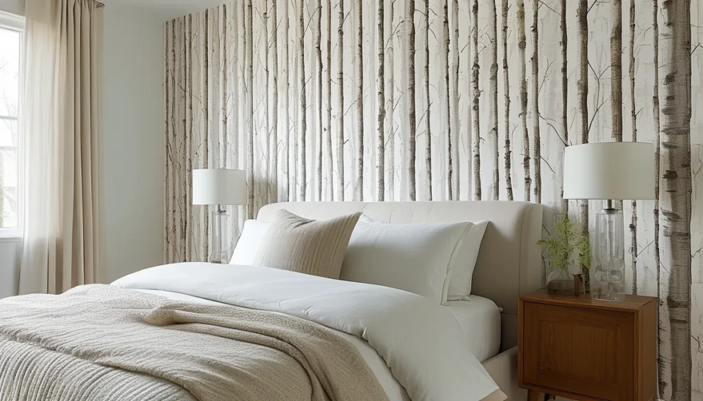 birch tree peel and stick wallpaper