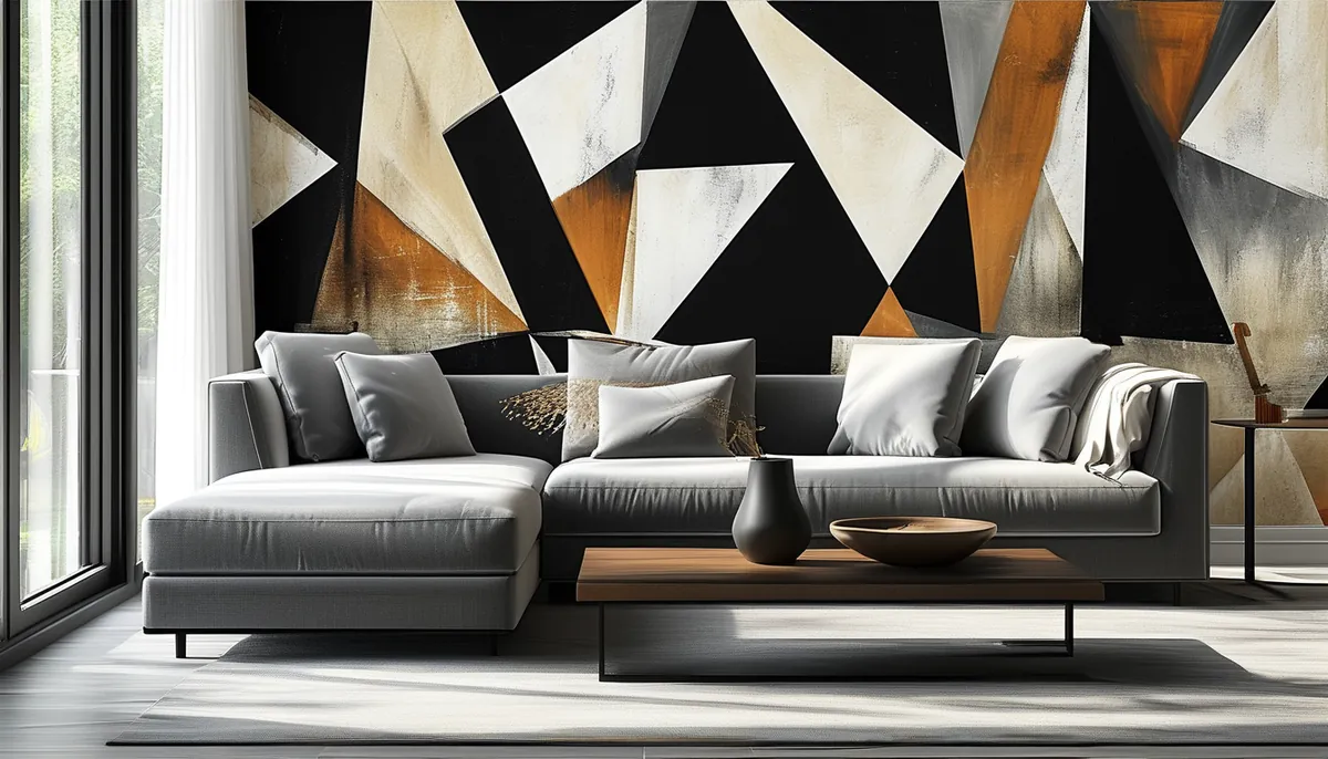 Bold geometric wallpaper for a statement wall