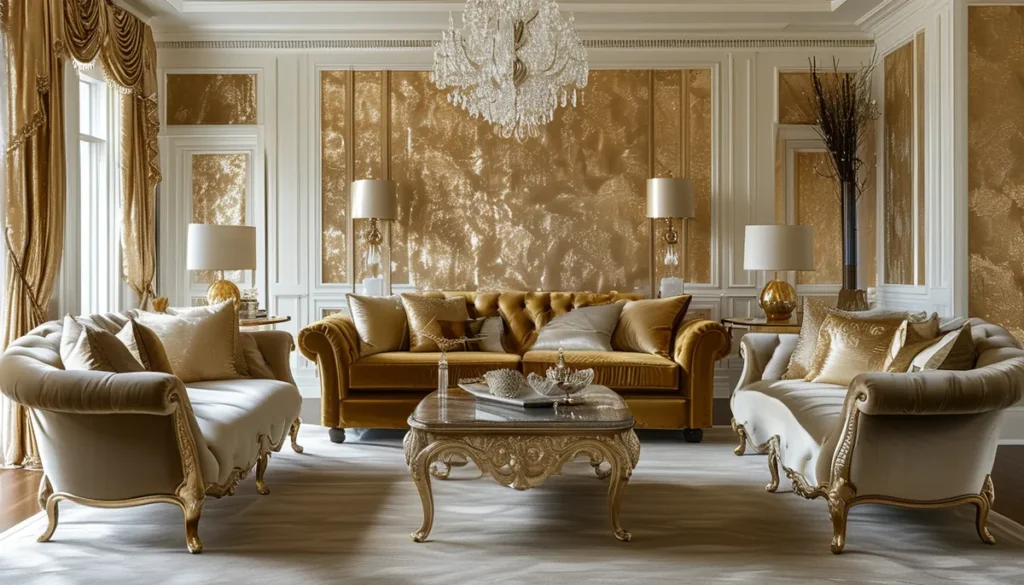 Damask gold wallpaper guide: choose the right pattern