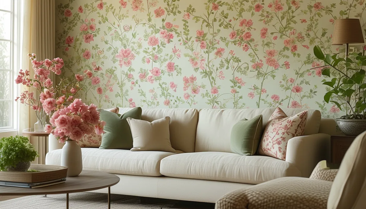 Floral wallpaper borders add charm to any room