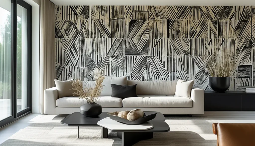 Geometric wallpaper murals: choosing and installing